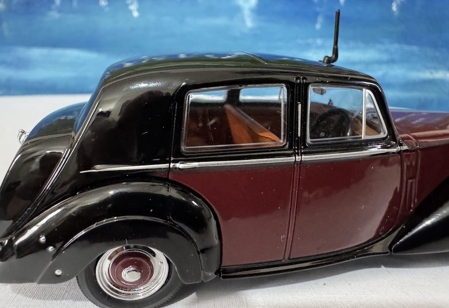 Personalized Rolls Royce Silver Dawn Std Steel Maroon Black Oxford Diecast Model – Custom Name Gift for Dad, Mom, Husband, Wife, Sister Box