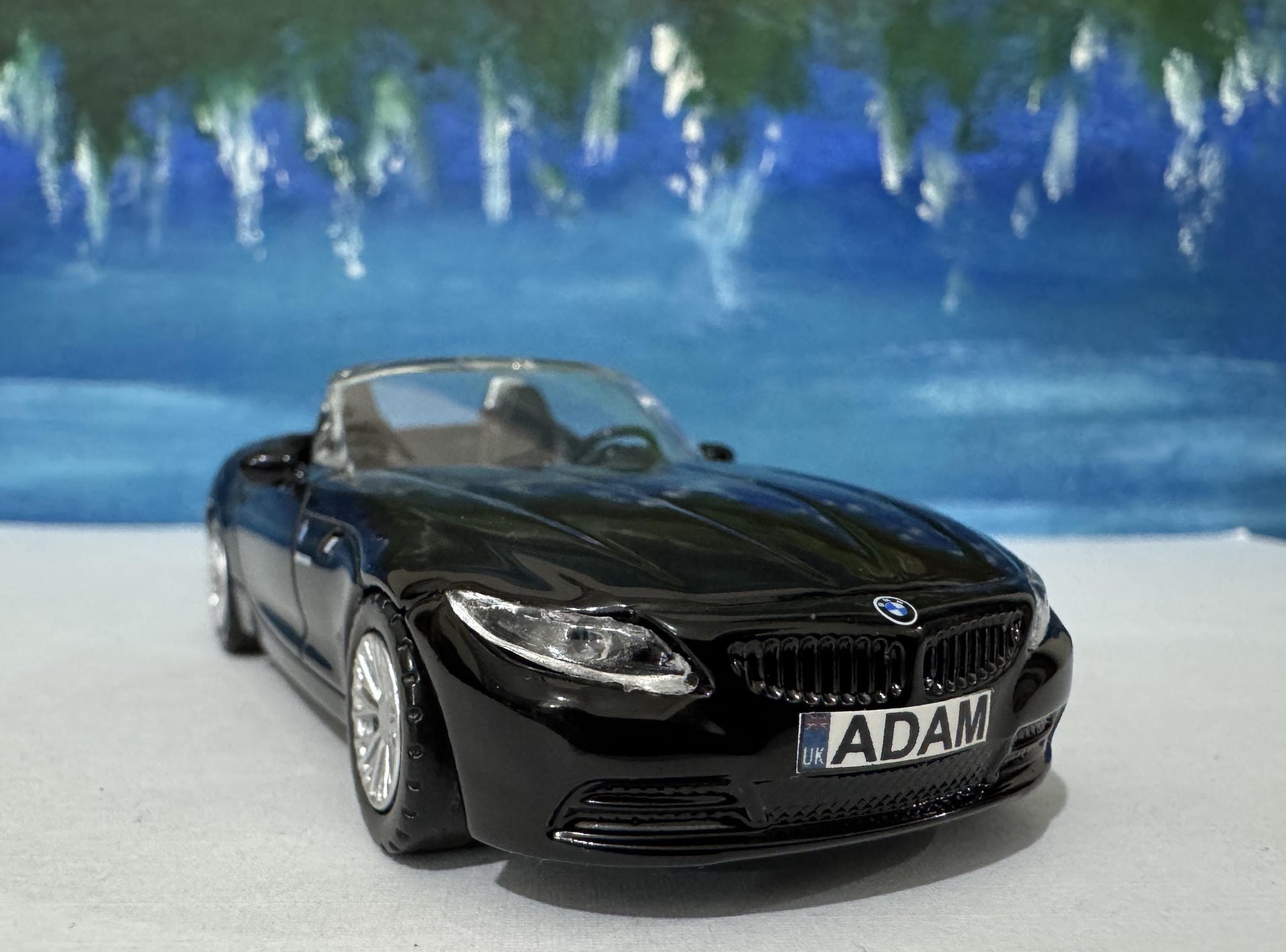 PERSONALISED PLATES Licensed Black BMW Z4 M40i Toy Car Model boy girl dad mom uncle grandad brother Easter birthday gift present New! 1:43