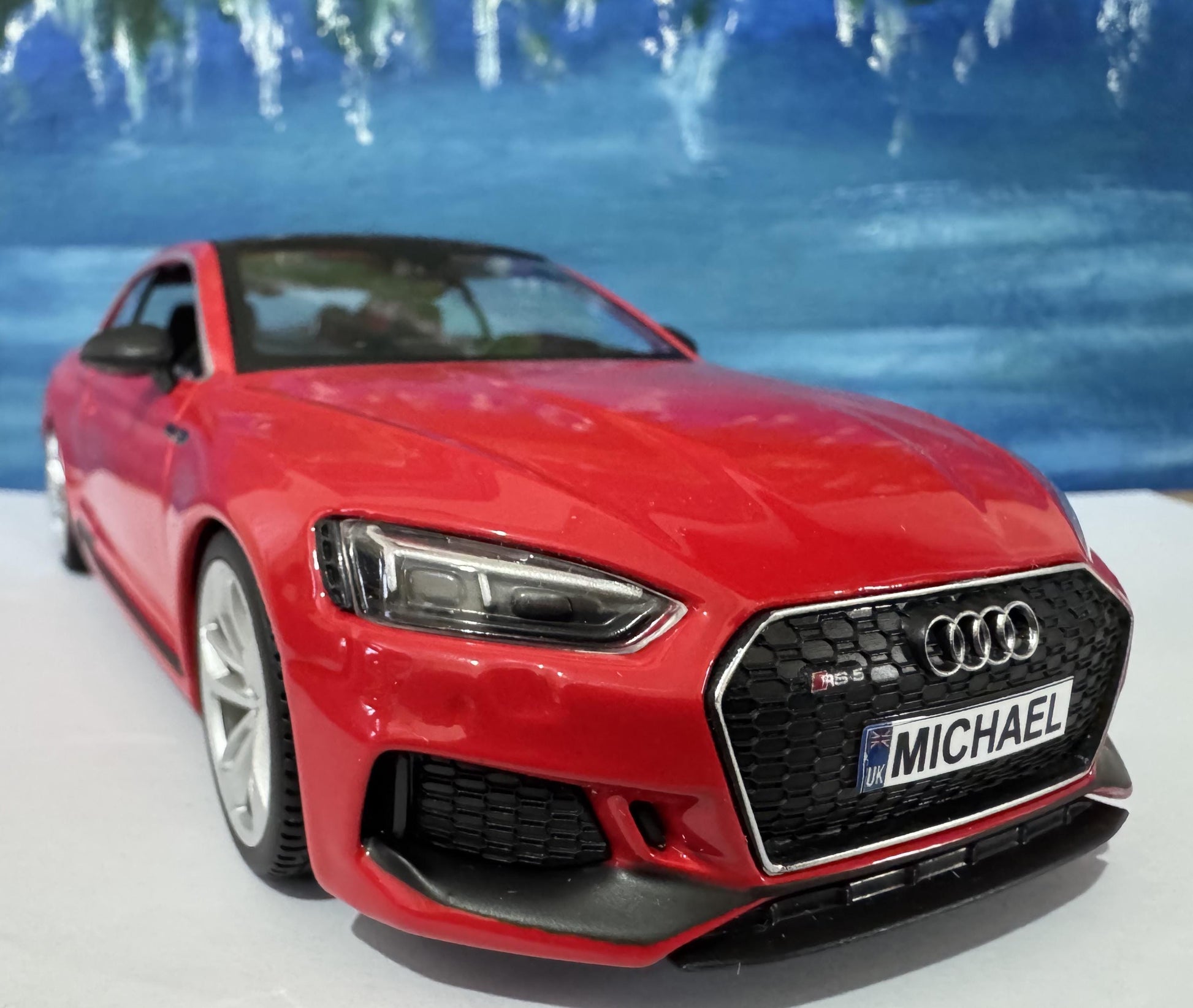 Personalized Audi RS 5 Coupe Toy Car 1:24 | Opening Doors | Gift for Dad, mom, girl or Boy | Boxed Collectible Model, High Detailed.