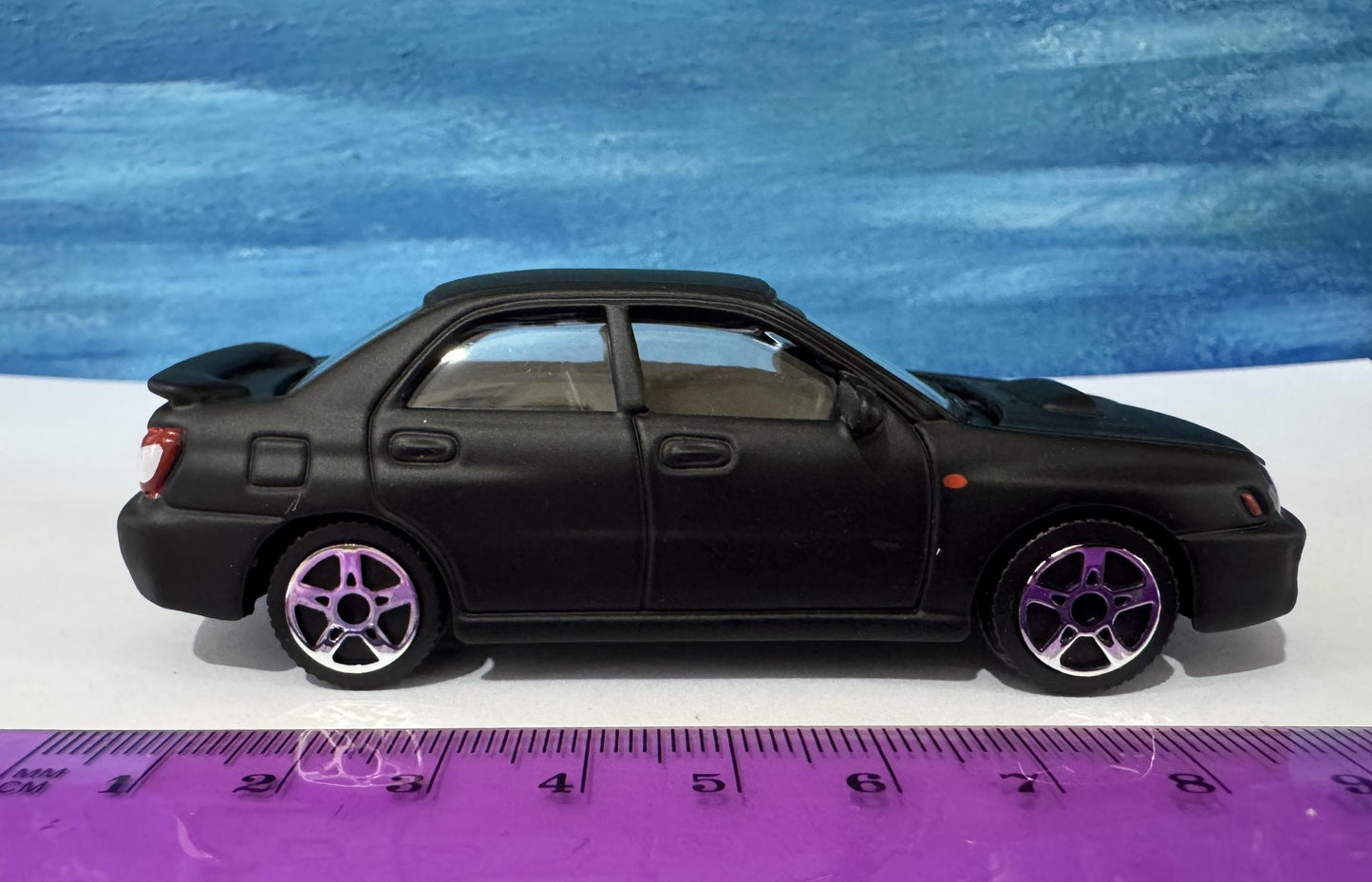 Subaru Impreza STI 1:43 Diecast Model – Matt Black, Licensed, NEW & Boxed – FREE Personalised Number Plate gift for boy girl, racing fan