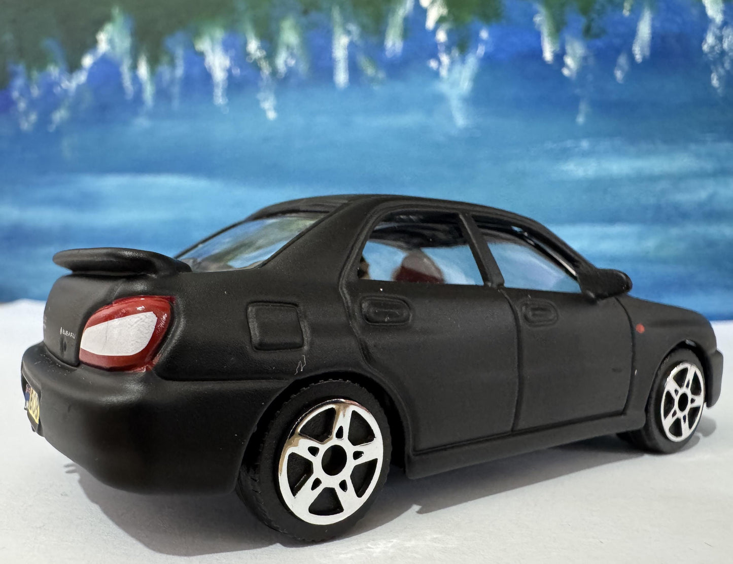 Subaru Impreza STI 1:43 Diecast Model – Matt Black, Licensed, NEW & Boxed – FREE Personalised Number Plate gift for boy girl, racing fan