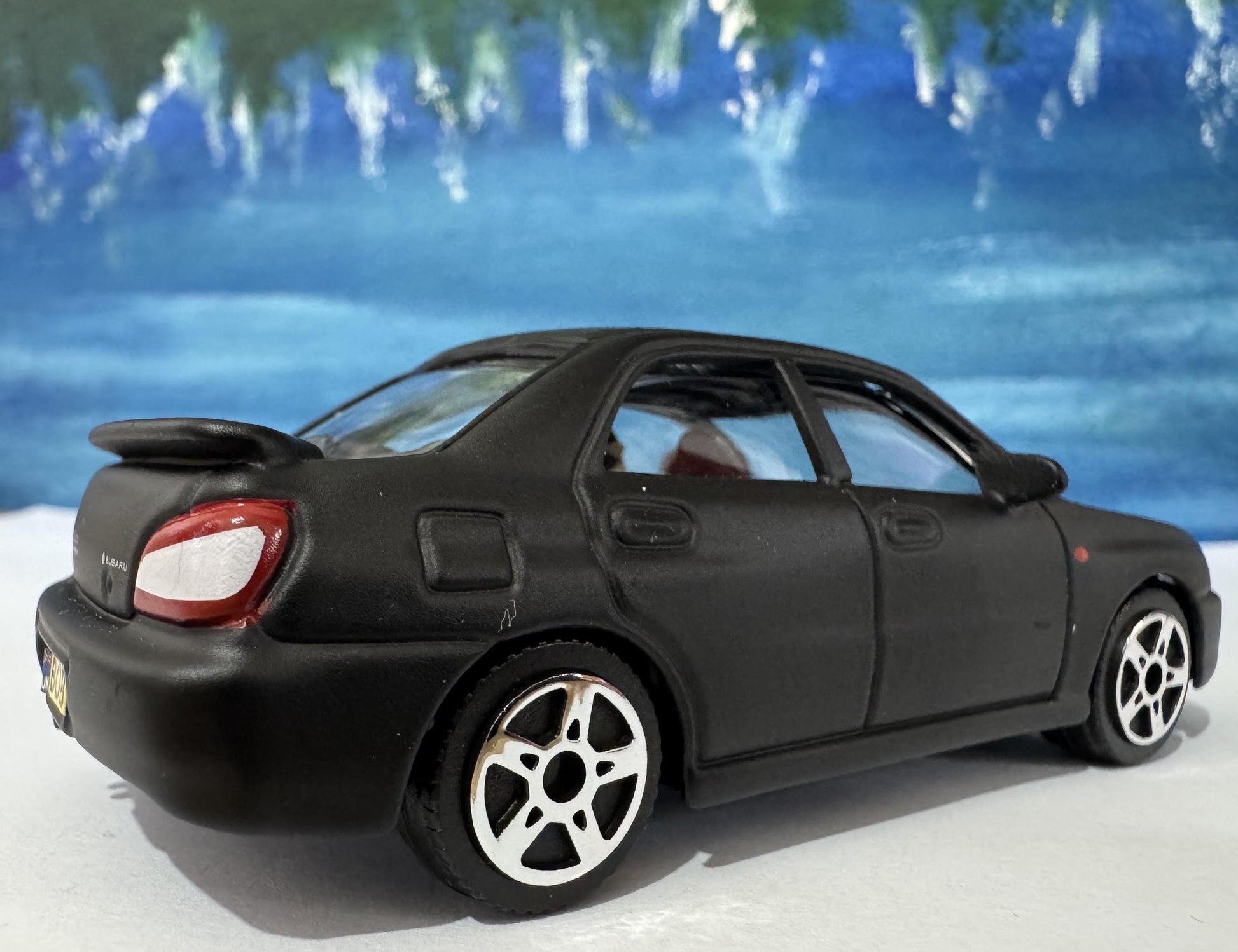 Subaru Impreza STI 1:43 Diecast Model – Matt Black, Licensed, NEW & Boxed – FREE Personalised Number Plate gift for boy girl, racing fan