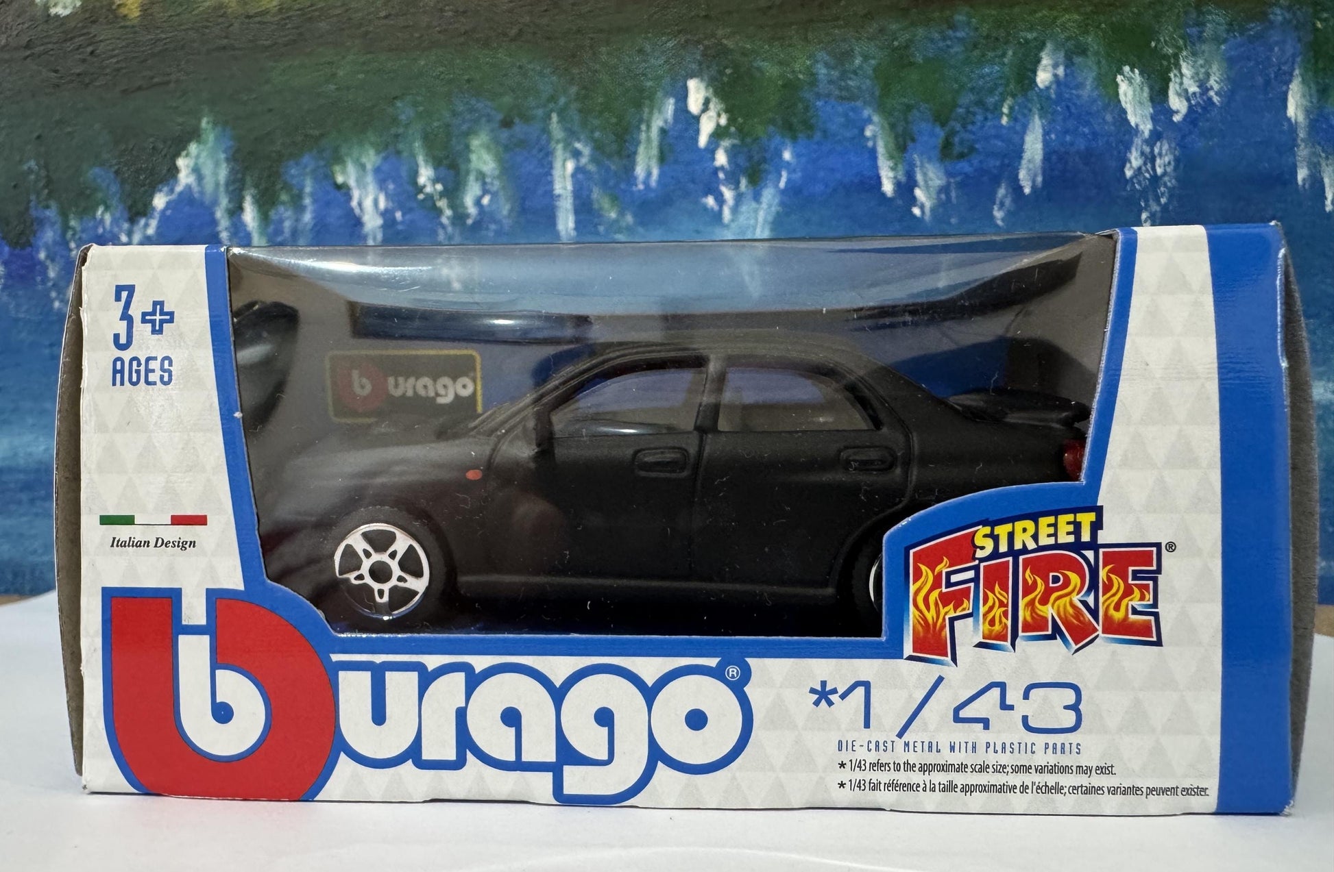 Subaru Impreza STI 1:43 Diecast Model – Matt Black, Licensed, NEW & Boxed – FREE Personalised Number Plate gift for boy girl, racing fan