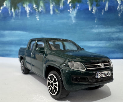 PERSONALISED PLATES VW Amarok Toy Car Model boy girl dad mom uncle grandad brother Birthday Father day gift present New Boxed 1:43 scale