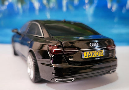 Personalized Audi A6 Toy Car 1:32 | Light and Sound | Opening Doors, Hood & Trunk | Gift for Dad, mom, girl or Boy | Boxed Collectible Model