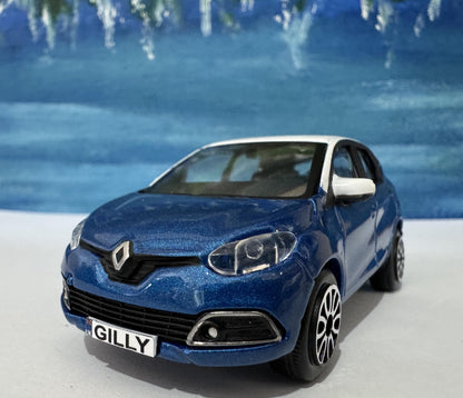 Renault CAPTUR Toy Car PERSONALISED PLATES Model boy girl dad mom uncle grandad brother Birthday Christmas gift present Boxed 1:43 scale