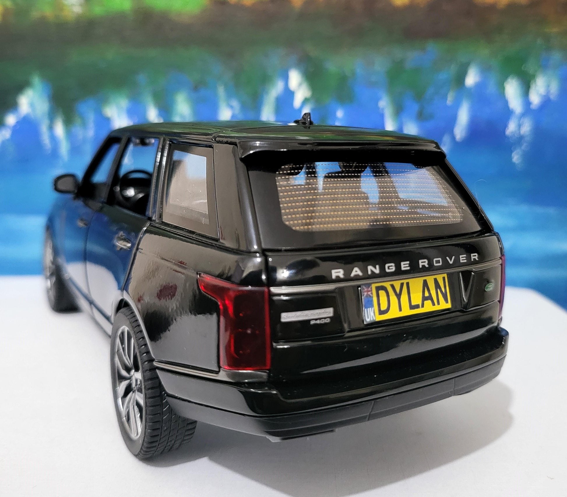 Range Rover 50th Anniversary 1:24 Black SUV Model Car – Personalized Name Plate | Luxury Gift for Men, Dad, Boyfriend, Car Enthusiast Boxed