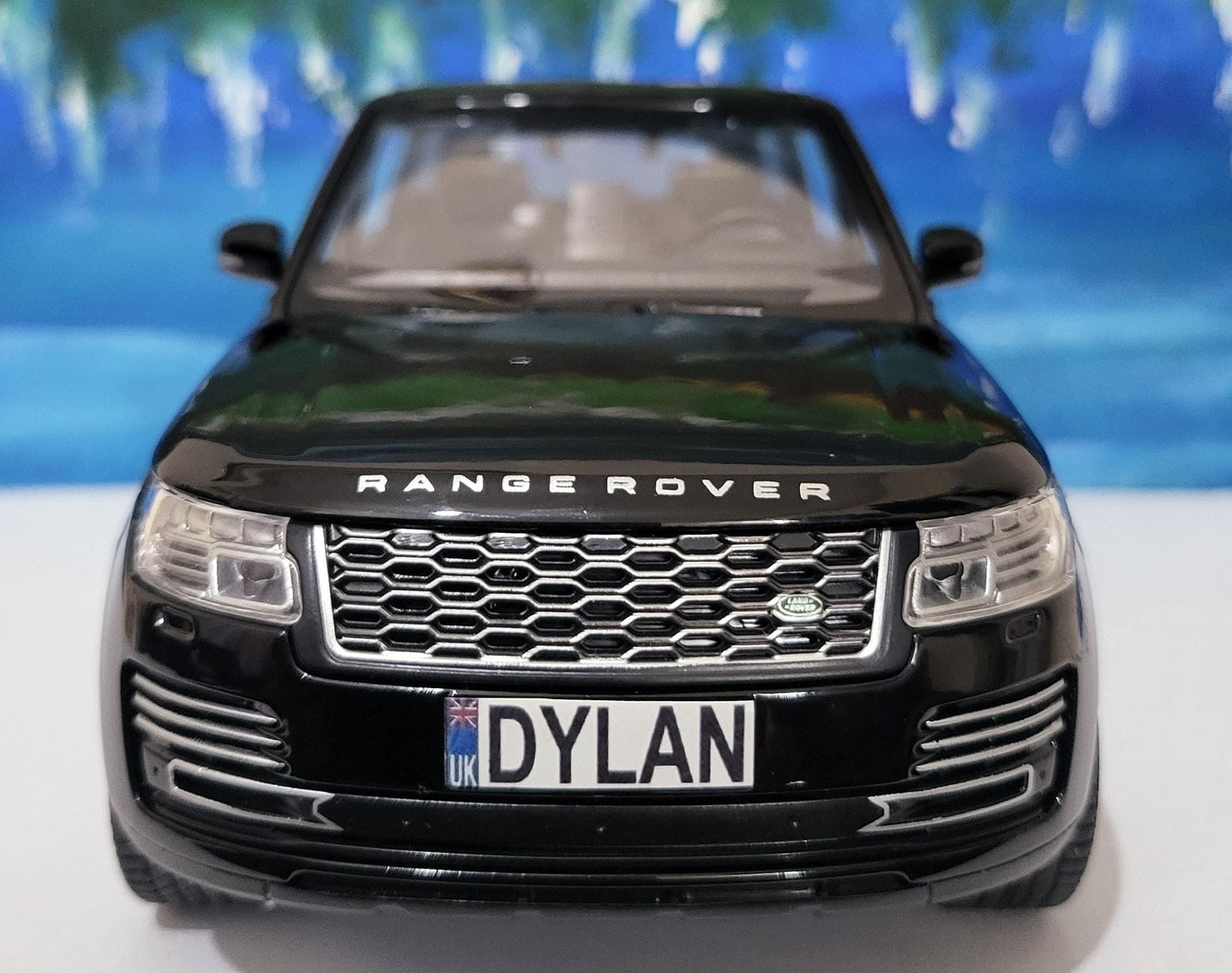 Range Rover 50th Anniversary 1:24 Black SUV Model Car – Personalized Name Plate | Luxury Gift for Men, Dad, Boyfriend, Car Enthusiast Boxed