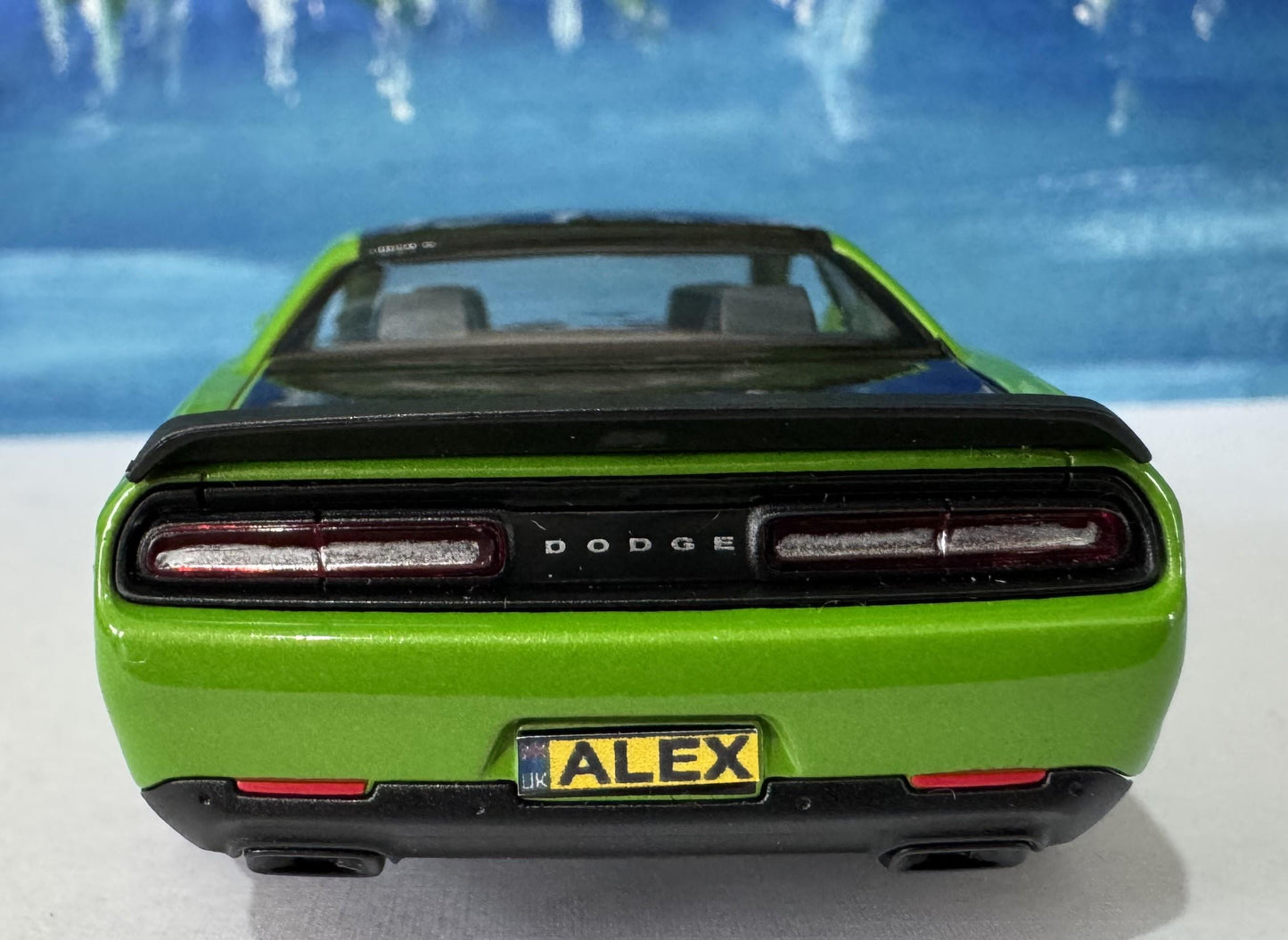 Personalised Dodge Challenger SRT Demon 170 Name Plate - Custom 1:40 Scale Toy Car Gift for Kids Birthday Boys, Girls, Siblings - Sleeves
