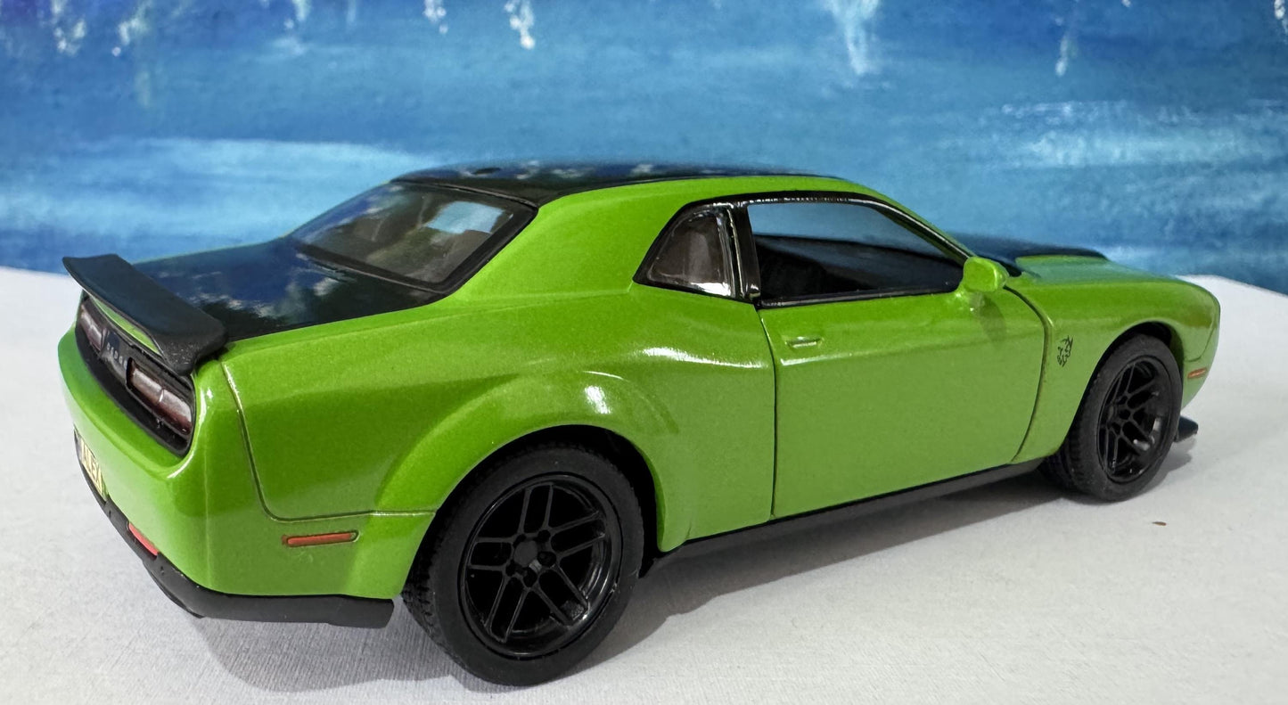 Personalised Dodge Challenger SRT Demon 170 Name Plate - Custom 1:40 Scale Toy Car Gift for Kids Birthday Boys, Girls, Siblings - Sleeves