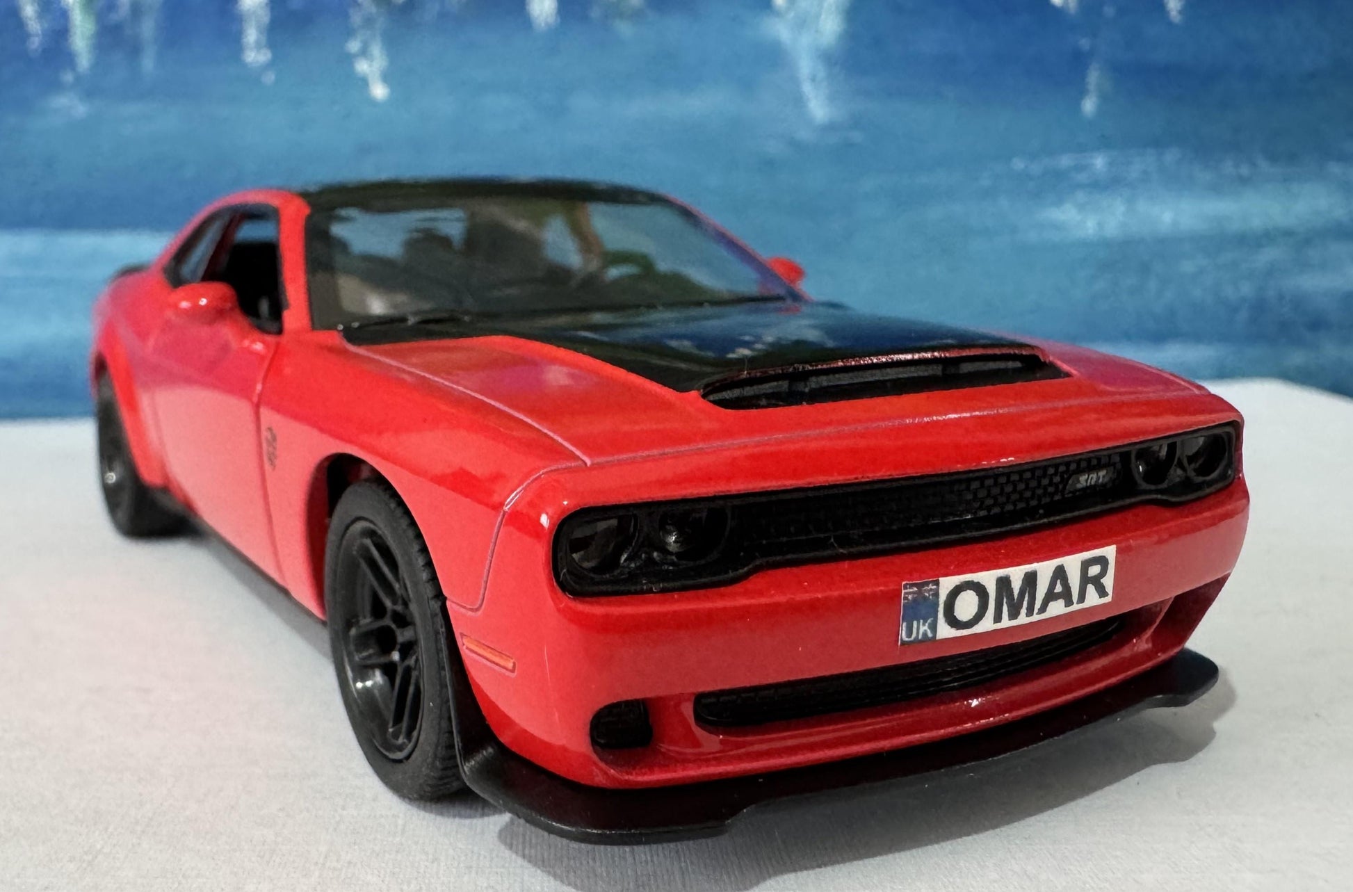 Custom Dodge Challenger SRT Demon 170 Name Plate - Personalised 1:40 toy car Gift for birthdays cake topper special occasion Gift Sleeve