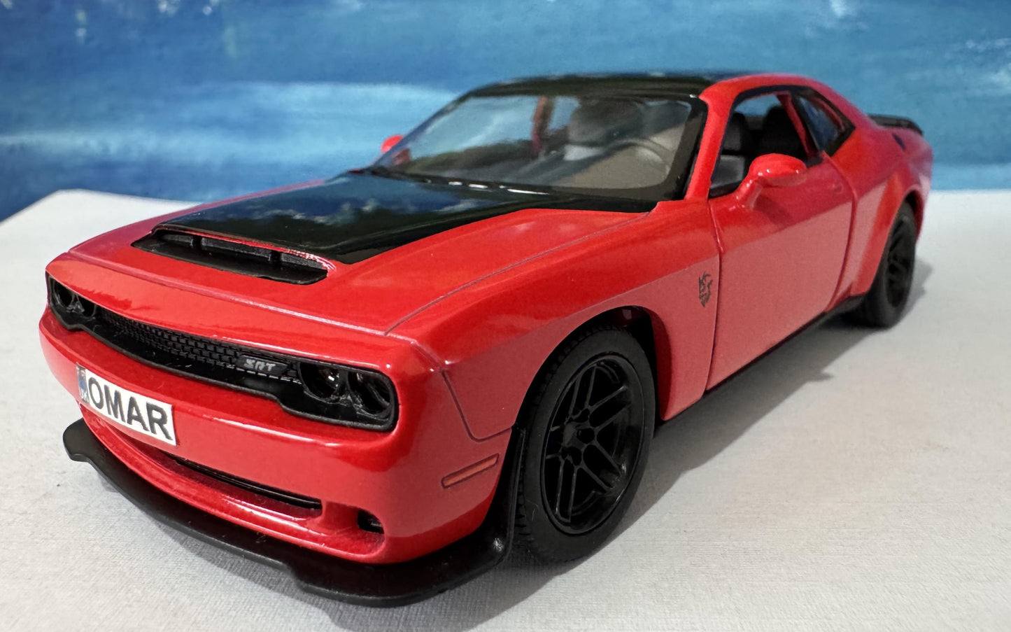 Custom Dodge Challenger SRT Demon 170 Name Plate - Personalised 1:40 toy car Gift for birthdays cake topper special occasion Gift Sleeve