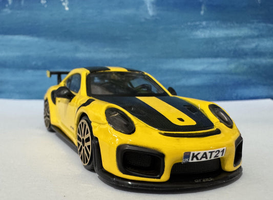 Special Edition Porsche GT2 RS Model Car ANY NAME boy girl husband wife uncle cousin, nephew, niece brother wedding gift cake toppers Boxed
