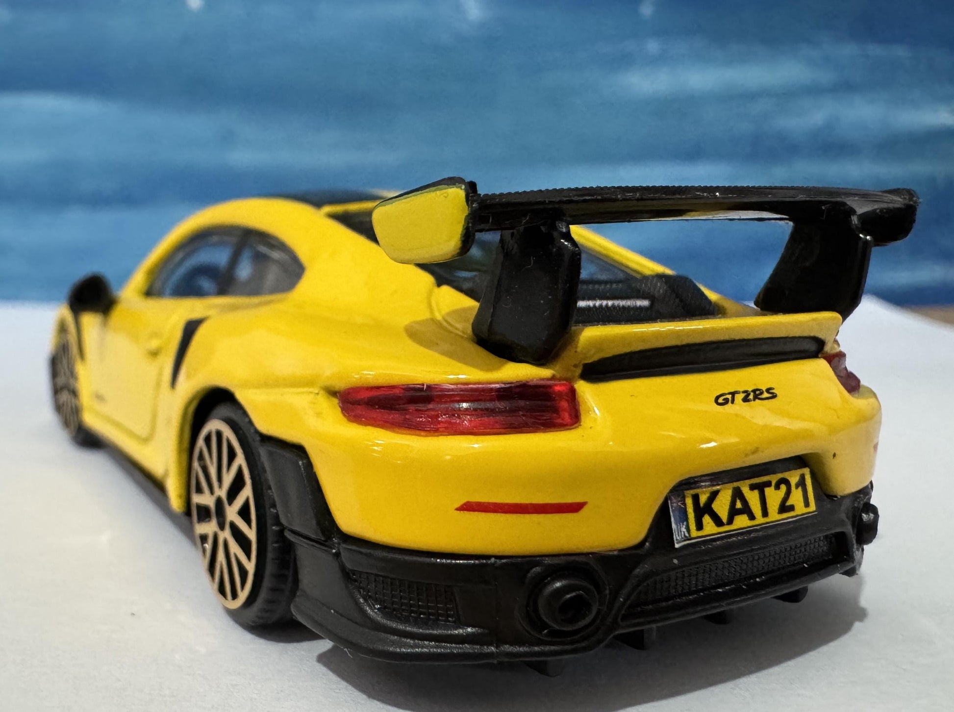 Special Edition Porsche GT2 RS Model Car ANY NAME boy girl husband wife uncle cousin, nephew, niece brother wedding gift cake toppers Boxed
