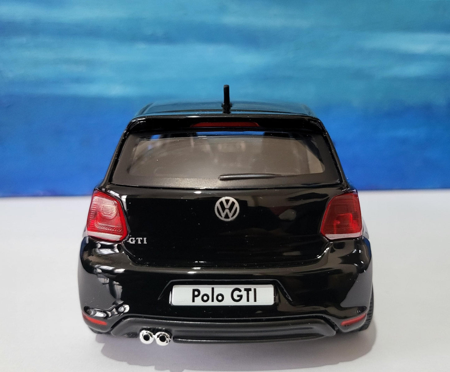 PERSONALISED PLATES name VW Polo Golf Gti Toy Car Model boy girl dad mom uncle grandad brother Birthday gift Boxed Large 1:24 scale