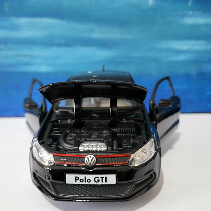 PERSONALISED PLATES name VW Polo Golf Gti Toy Car Model boy girl dad mom uncle grandad brother Birthday gift Boxed Large 1:24 scale