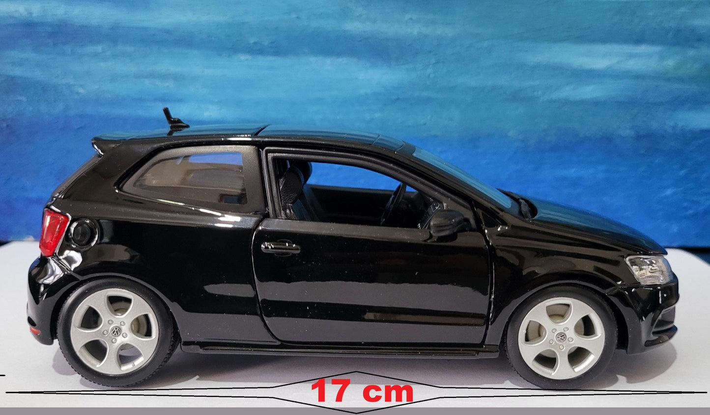 PERSONALISED PLATES name VW Polo Golf Gti Toy Car Model boy girl dad mom uncle grandad brother Birthday gift Boxed Large 1:24 scale