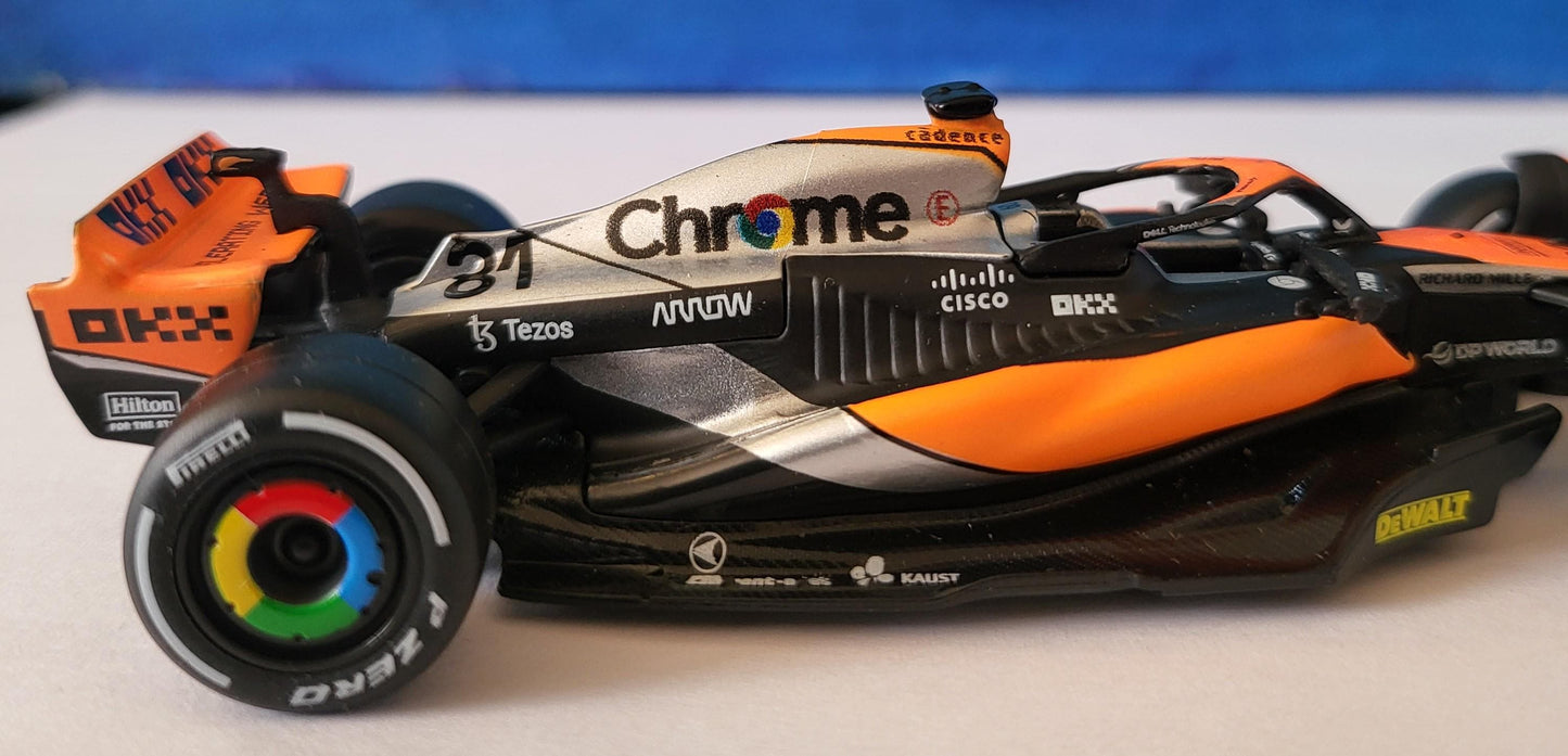 F1 McLaren MCL60 2023 British GP Oscar Piastri #81, 1/43 Scale collectible display model racing fan must have New in Box