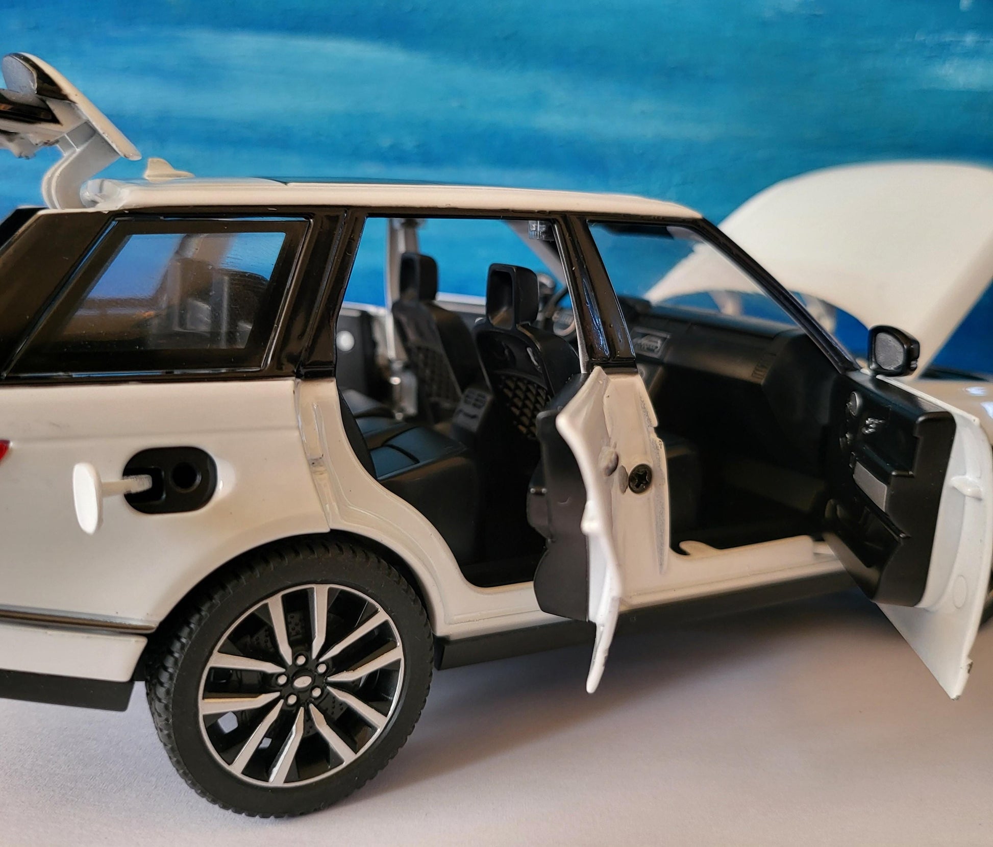 Personalised Name Plate for Range Rover 50th Anniversary - 1:24 Scale Model Car-Black Luxury SUV Gift for Men, Dad, Boyfriend Car Lover Gift