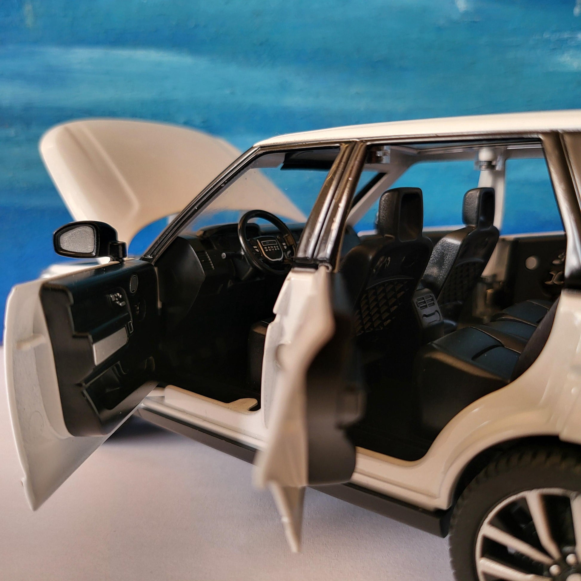 Personalised Name Plate for Range Rover 50th Anniversary - 1:24 Scale Model Car-Black Luxury SUV Gift for Men, Dad, Boyfriend Car Lover Gift