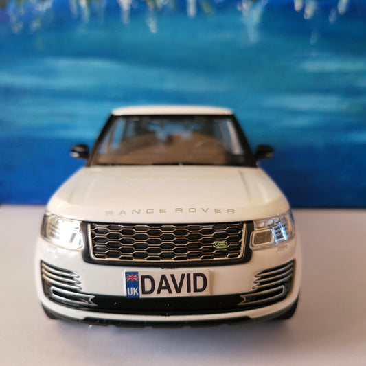 Personalised Name Plate for Range Rover 50th Anniversary - 1:24 Scale Model Car-Black Luxury SUV Gift for Men, Dad, Boyfriend Car Lover Gift