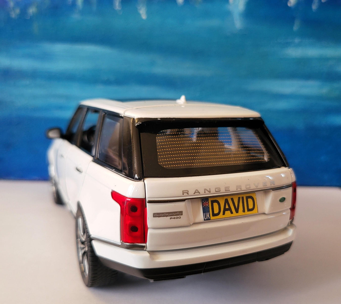 Personalised Name Plate for Range Rover 50th Anniversary - 1:24 Scale Model Car-Black Luxury SUV Gift for Men, Dad, Boyfriend Car Lover Gift