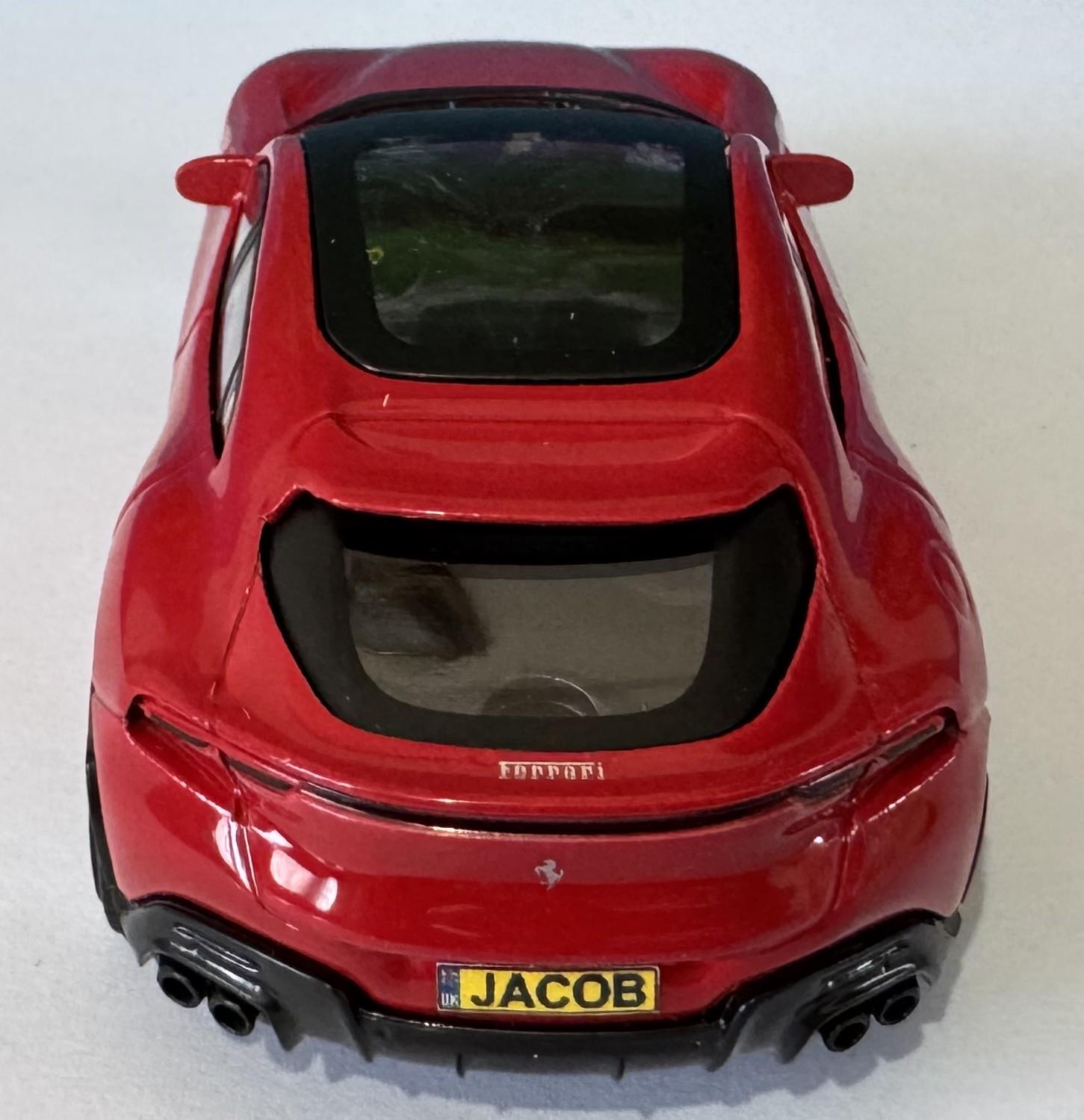 Ferrari Purosangue 1:43 Scale Diecast Model - Custom Name Plate | Personalized Collectible Car | Gift for Ferrari Fans, man, boy Boxed