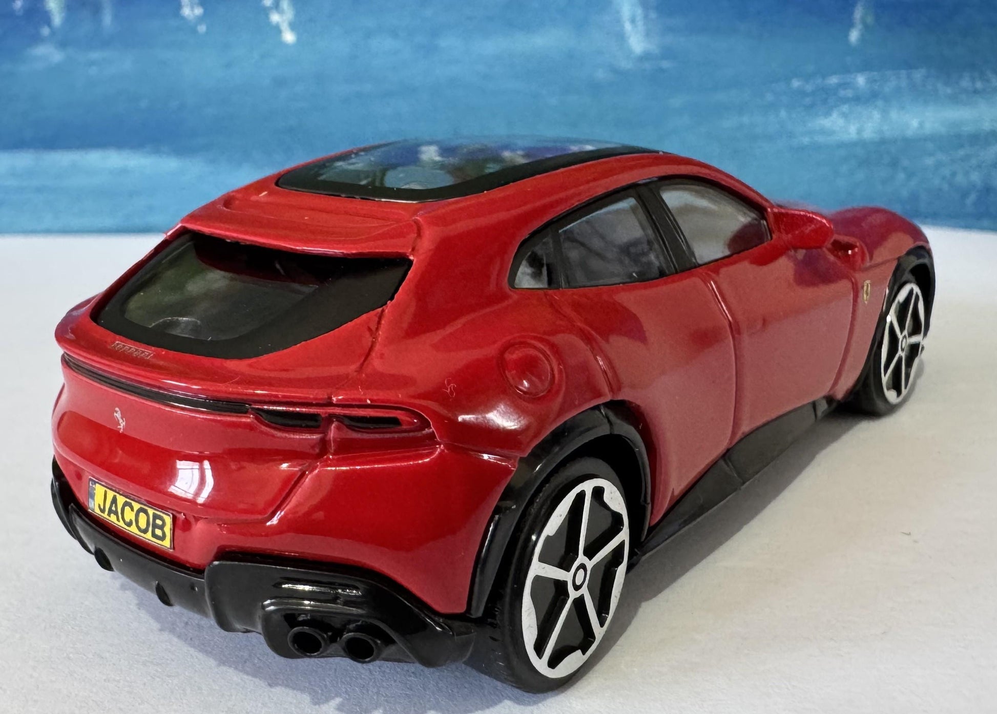 Ferrari Purosangue 1:43 Scale Diecast Model - Custom Name Plate | Personalized Collectible Car | Gift for Ferrari Fans, man, boy Boxed
