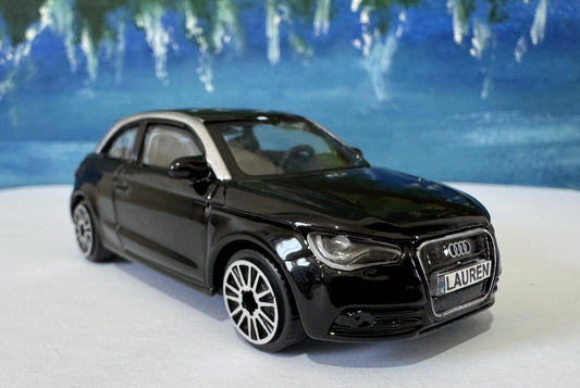 Personalized Audi A1 Toy Car Model – 1:43 Scale – Custom Plates – Gift for Boy, Girl, Dad, Mom, Uncle, Grandad, Brother – Birthday Present