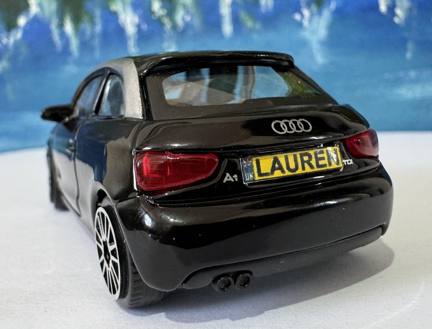 Personalized Audi A1 Toy Car Model – 1:43 Scale – Custom Plates – Gift for Boy, Girl, Dad, Mom, Uncle, Grandad, Brother – Birthday Present