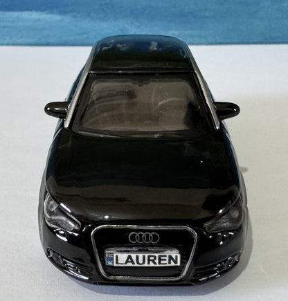 Personalized Audi A1 Toy Car Model – 1:43 Scale – Custom Plates – Gift for Boy, Girl, Dad, Mom, Uncle, Grandad, Brother – Birthday Present