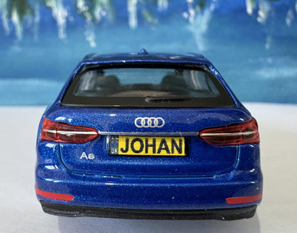 Personalized Audi A6 Toy Car Model – 1:43 Scale – Custom Plates – Gift for Boy, Girl, Dad, Mom, Uncle, Grandad, Brother – Birthday Present