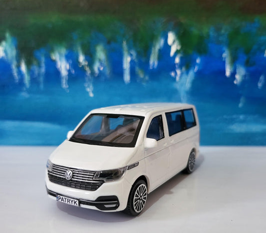Personalised Name Plate VW T6.1 Crew Van Toy Car – 1:43 Scale | Gift for Kids & Adults | Dad Mom Grandad | Birthday Easter | Boxed
