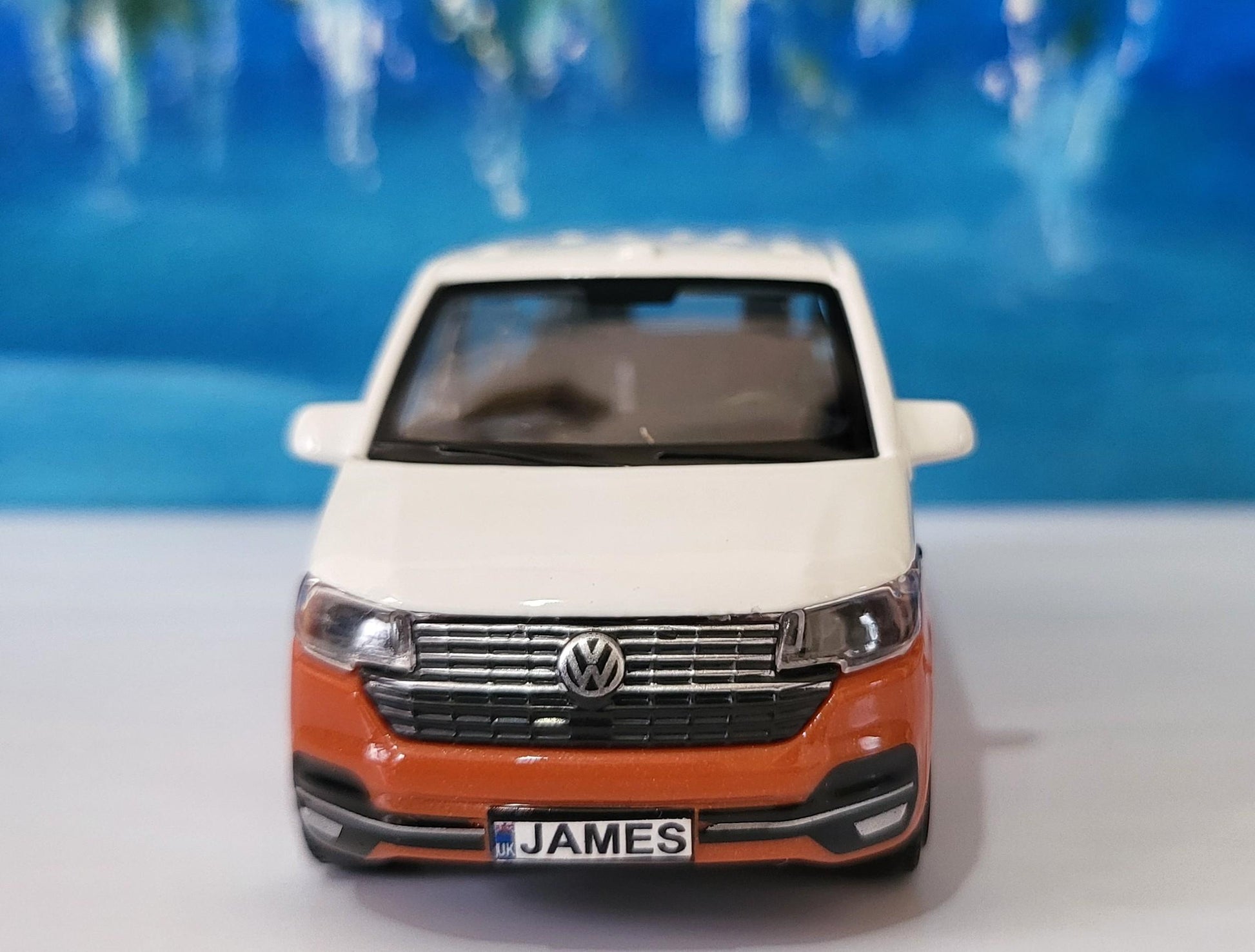 Personalised Name Plate VW T6.1 Transporter Van Toy Car – 1:43 Scale | Gift for Kids & Adults | Dad Mom Grandad | Birthday Easter | Boxed