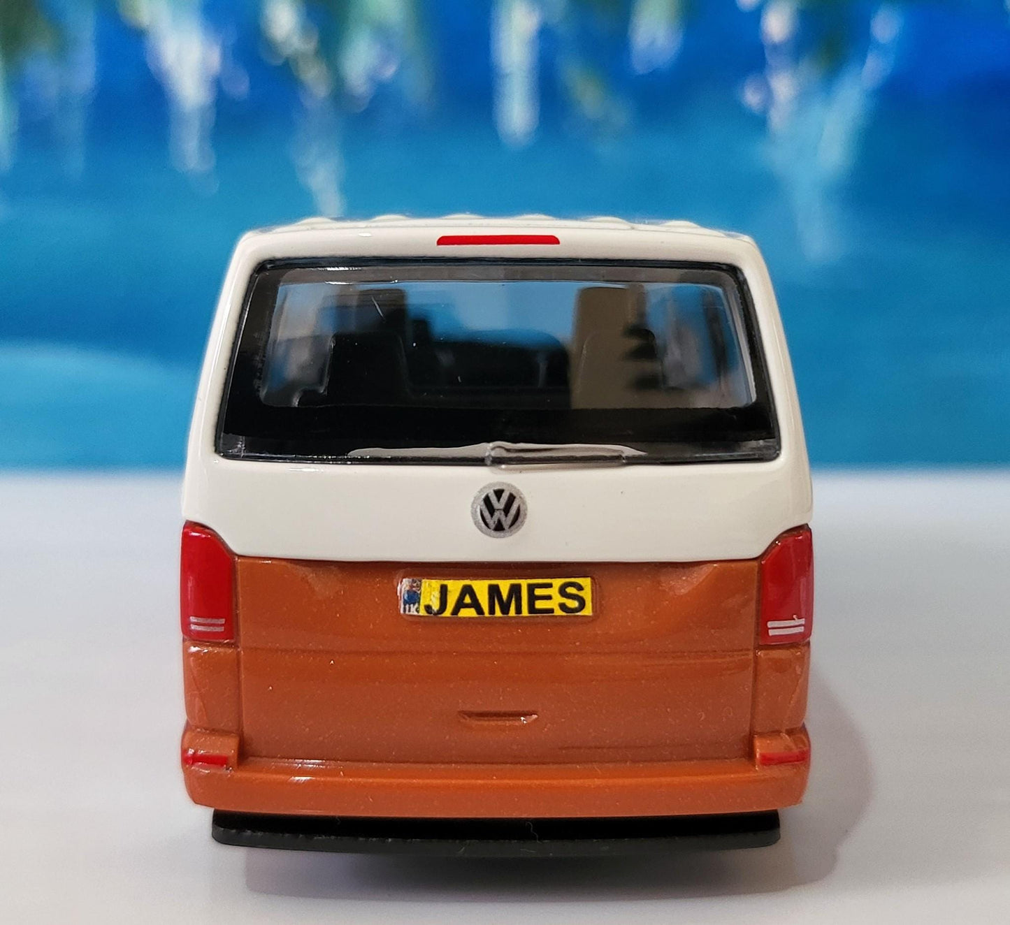 Personalised Name Plate VW T6.1 Transporter Van Toy Car – 1:43 Scale | Gift for Kids & Adults | Dad Mom Grandad | Birthday Easter | Boxed