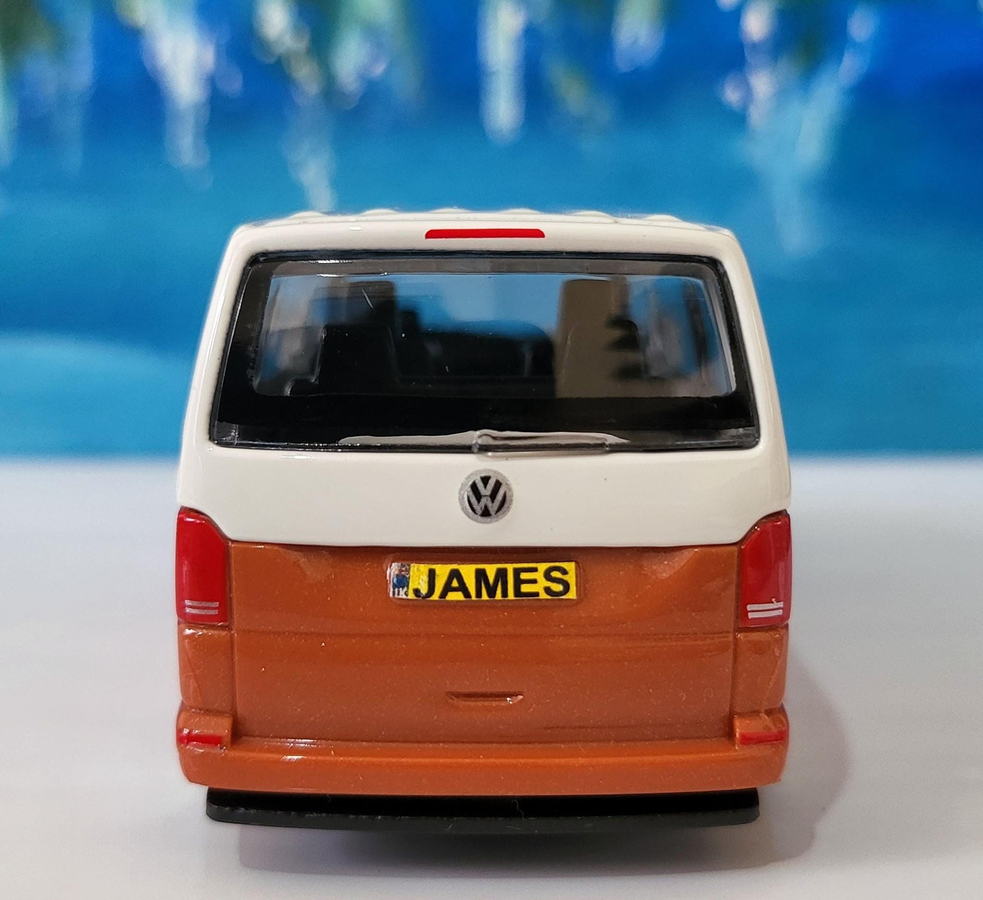 Personalised Name Plate VW T6.1 Transporter Van Toy Car – 1:43 Scale | Gift for Kids & Adults | Dad Mom Grandad | Birthday Easter | Boxed