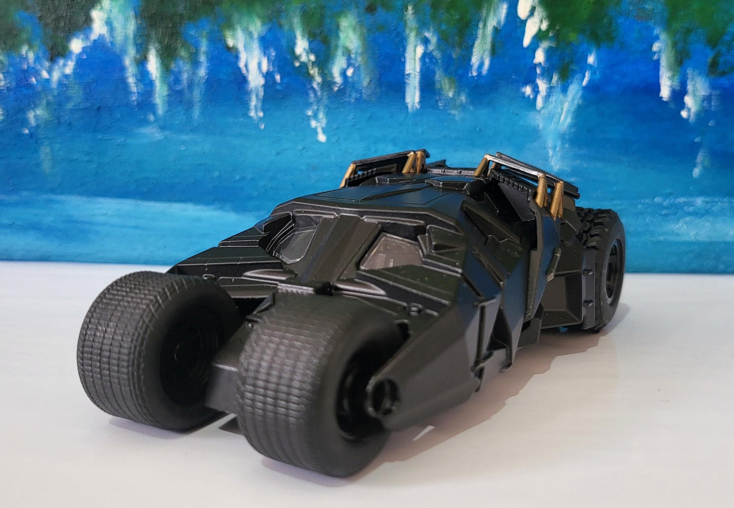 Metal Jada Tumbler Batmobile – The Dark Knight | Diecast Black Model Car | Batman Gift for Him Boy | Collectible Toy | DC Comics Fan Boxed
