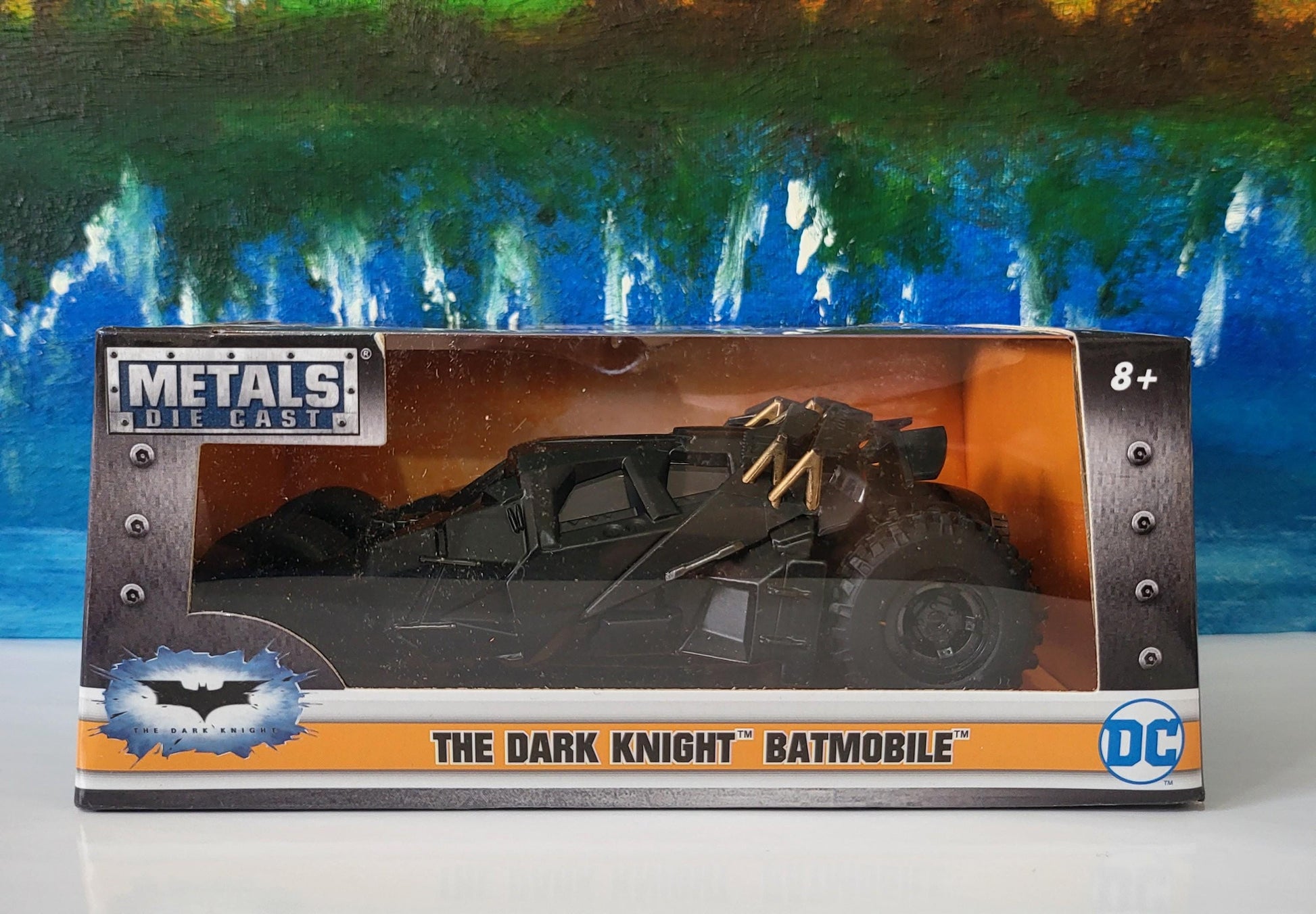 Metal Jada Tumbler Batmobile – The Dark Knight | Diecast Black Model Car | Batman Gift for Him Boy | Collectible Toy | DC Comics Fan Boxed