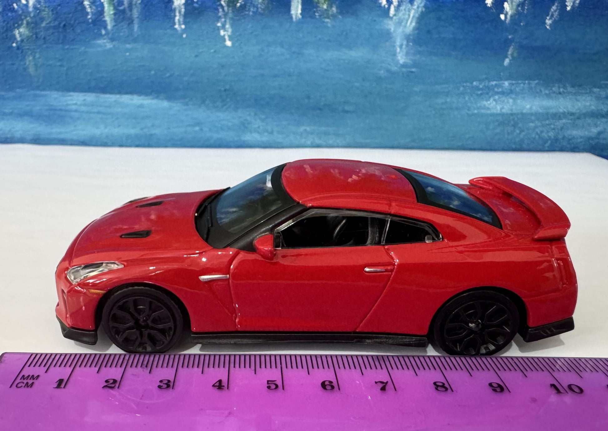 Personalized Name Plate Nissan GT-R 2017 Grey 1:43 Diecast Car Gift for Boy Girl Dad Mom Uncle – Boxed Model Collectible Display Boxed Red