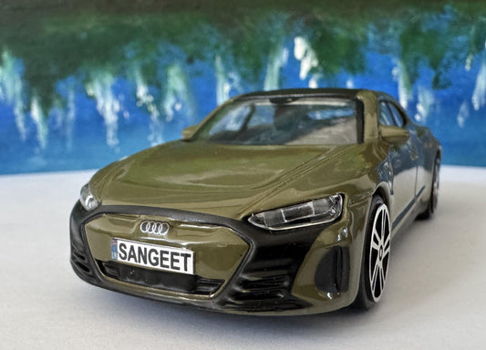 Personalized Name Plate for Audi RS e-tron GT 2022 1:43 Toy Car – Custom Gift for Boy, Girl, Dad, Uncle, Brother, Grandad – New Boxed