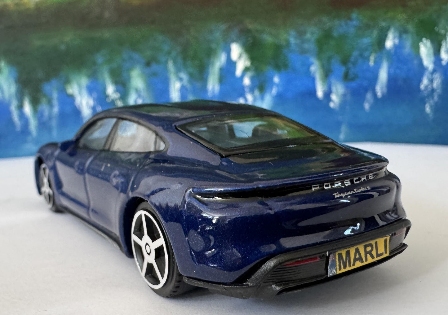 Porsche Taycan Toy Car – Personalised Plates – 1:43 Scale Diecast Model – Gift for Kids or Adults – Birthday or Christmas – New & Boxed