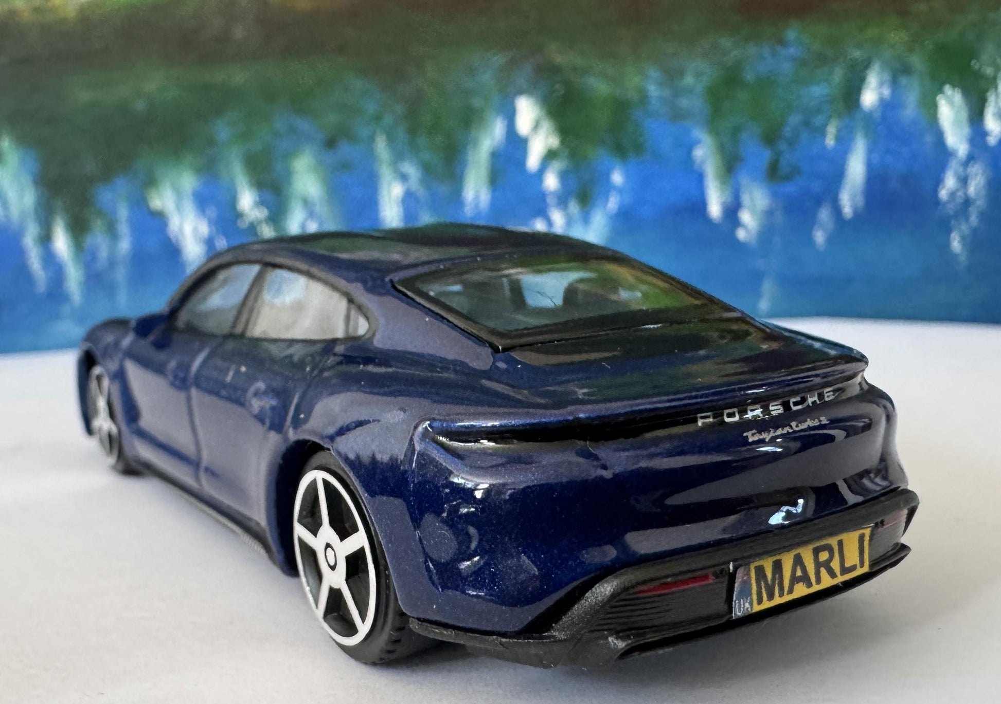 Porsche Taycan Toy Car – Personalised Plates – 1:43 Scale Diecast Model – Gift for Kids or Adults – Birthday or Christmas – New & Boxed
