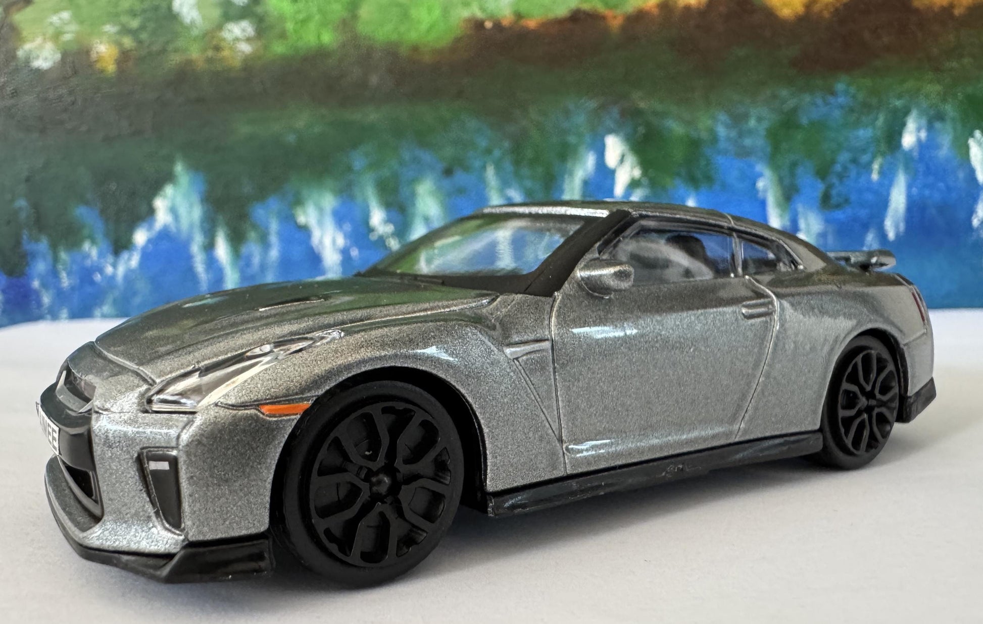 Personalized Name Plate Nissan GT-R 2017 Grey 1:43 Diecast Car Gift for Boy Girl Dad Mom Uncle – Boxed Model Collectible Display