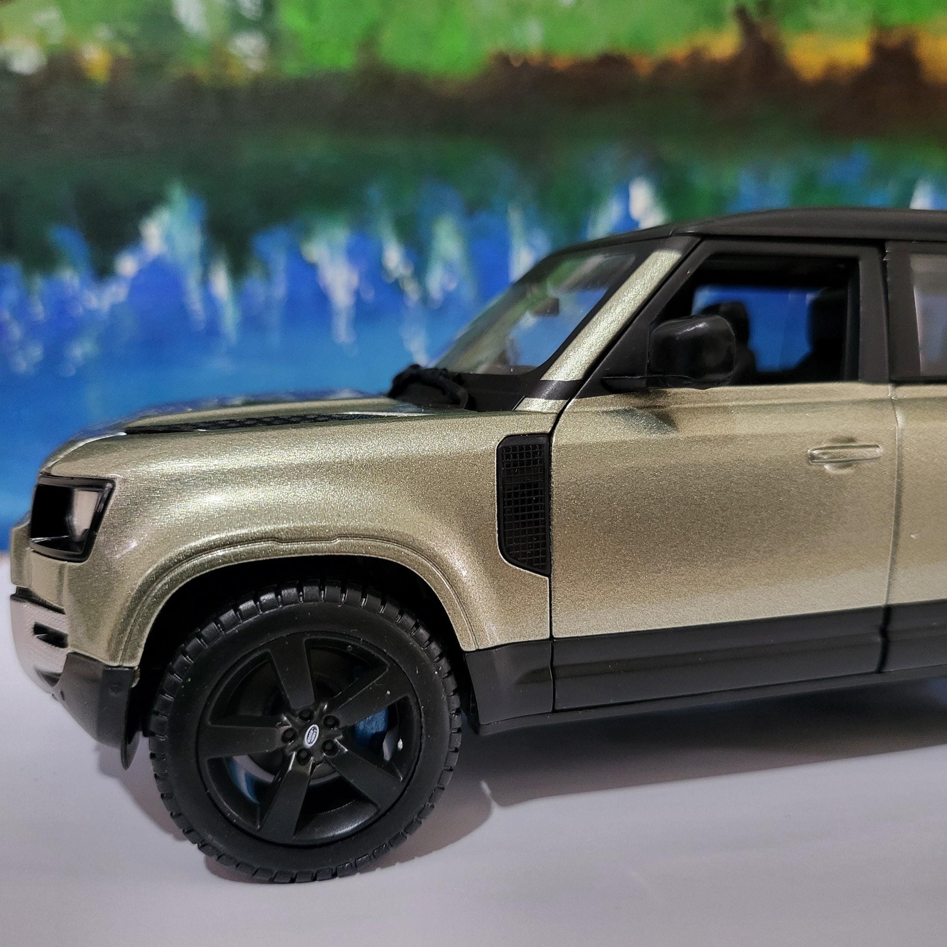 PERSONALISED PLATES licensed Land rover Defender 110 1:24 Scale Car Model boy girl dad mom uncle grandad brother birthday Easter gift Boxed