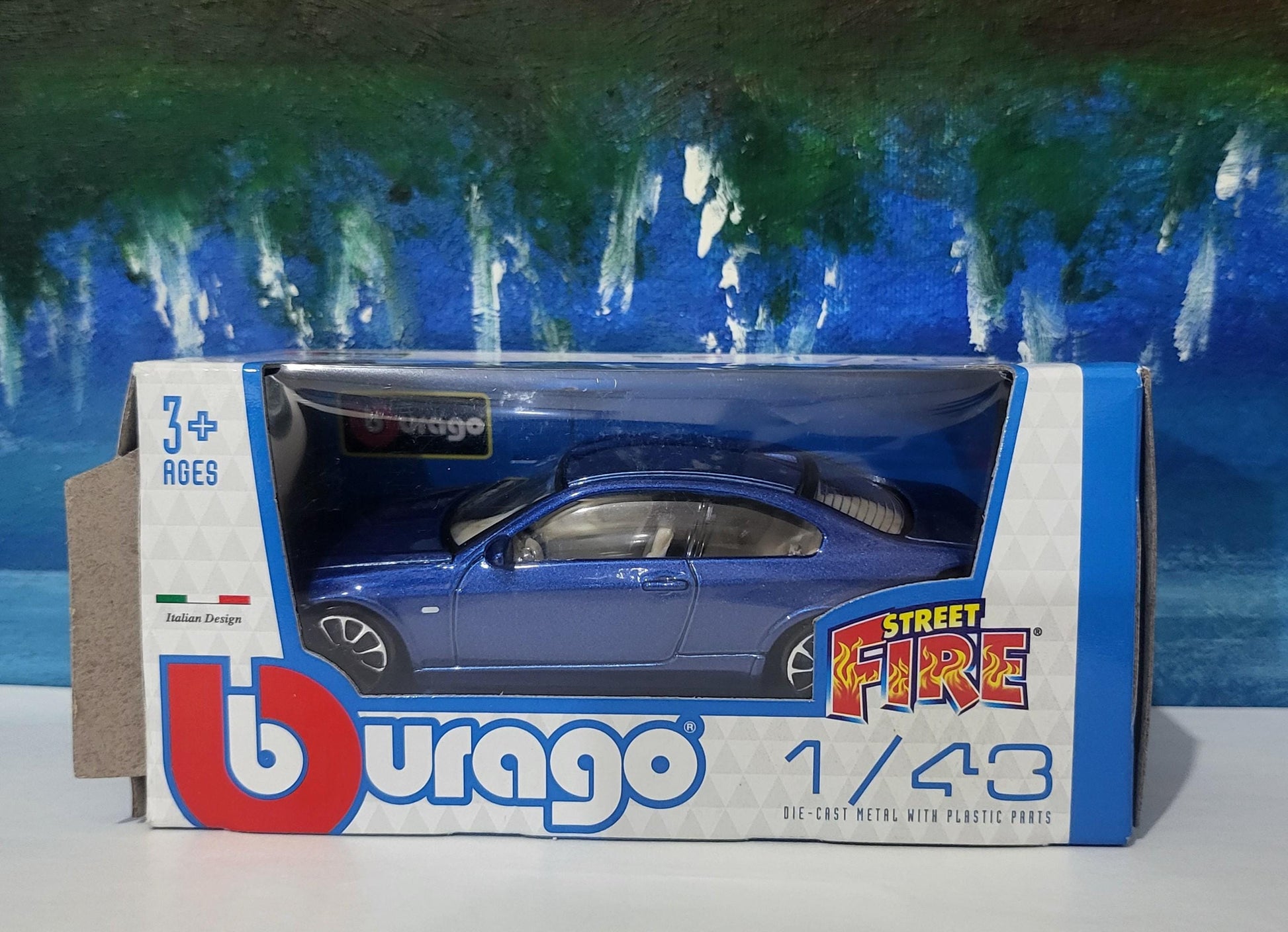 PERSONALISED PLATES Blue BMW 335I Toy Car Model boy girl dad mom uncle grandad brother Easter birthday gift present New! Boxed