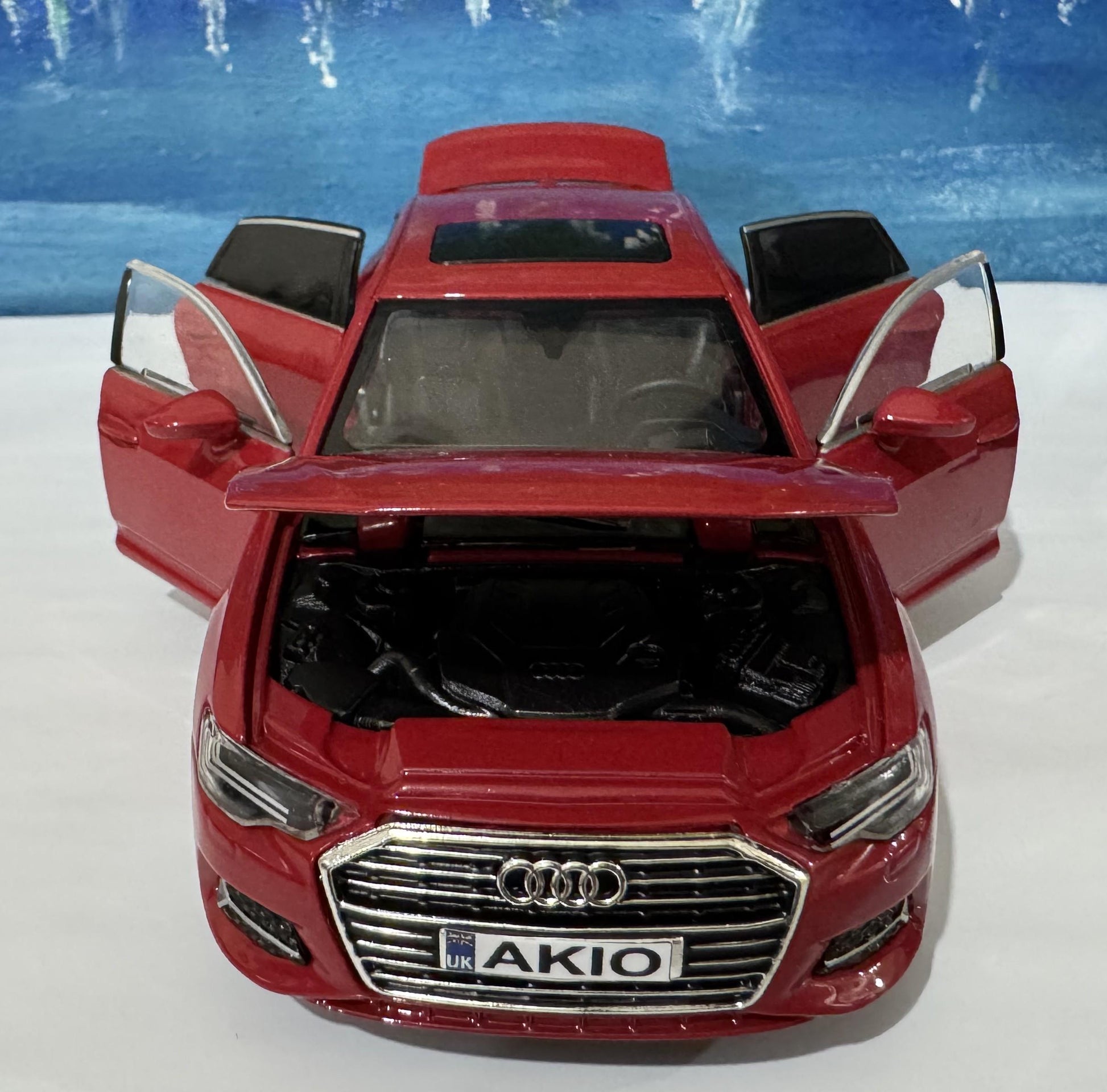 Personalized Audi A6 Toy Car 1:32 | Light and Sound | Opening Doors, Hood & Trunk | Gift for Dad, mom, girl or Boy | Boxed Collectible Model
