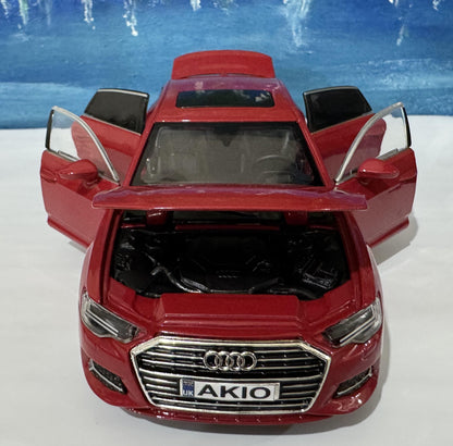 Personalized Audi A6 Toy Car 1:32 | Light and Sound | Opening Doors, Hood & Trunk | Gift for Dad, mom, girl or Boy | Boxed Collectible Model