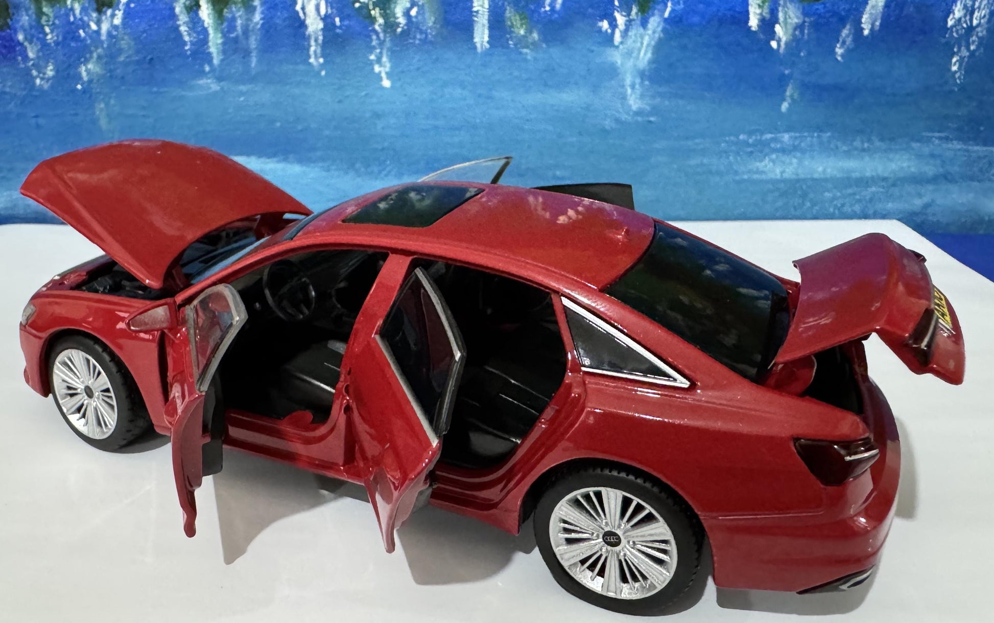 Personalized Audi A6 Toy Car 1:32 | Light and Sound | Opening Doors, Hood & Trunk | Gift for Dad, mom, girl or Boy | Boxed Collectible Model