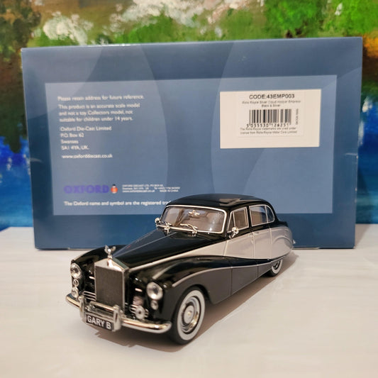 Rolls-Royce Hooper Express Black Model Car – Custom personalized Name Plate – Diecast Gift for Him or Her – Birthday or Christmas – Boxed