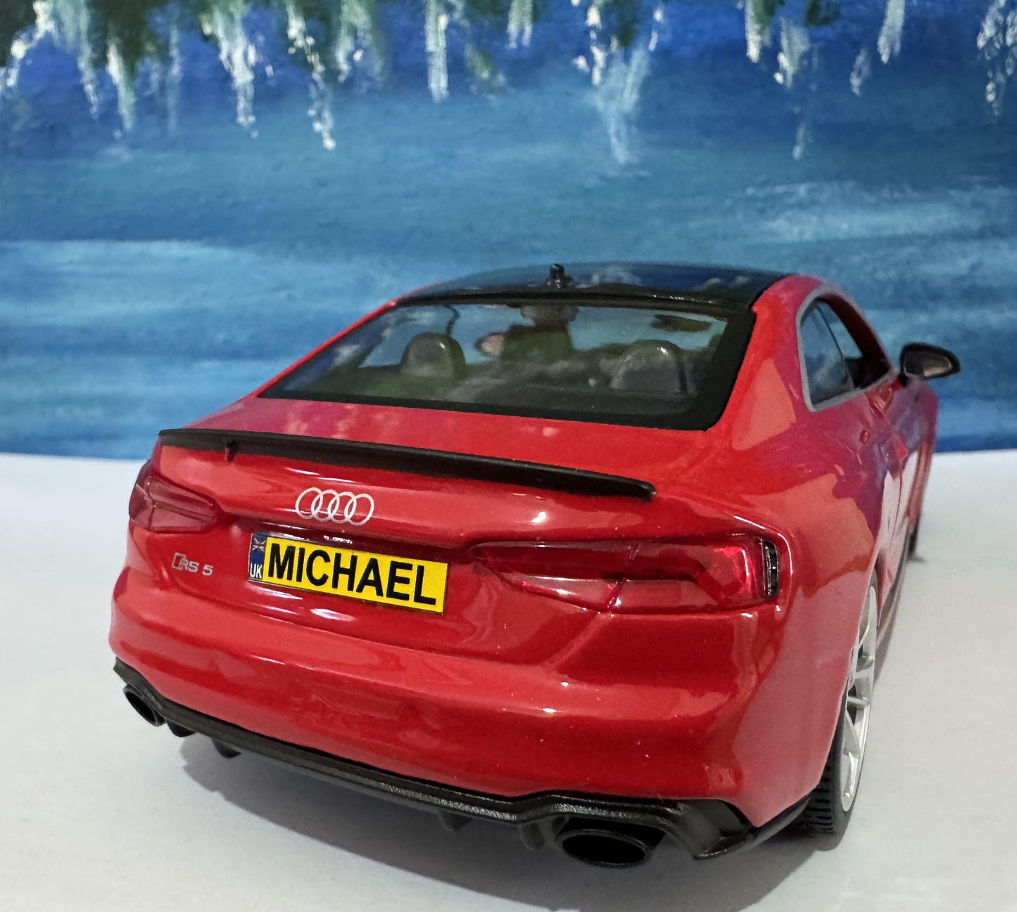 Personalized Audi RS 5 Coupe Toy Car 1:24 | Opening Doors | Gift for Dad, mom, girl or Boy | Boxed Collectible Model, High Detailed.